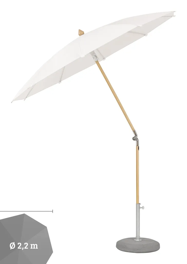 Sonnenschirm GLATZ Stockschirm �ALEXO rund � 220cm white� Sonnenschutz